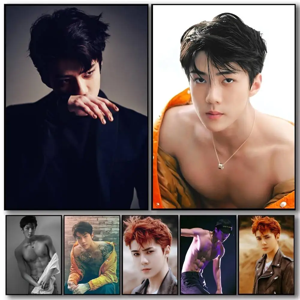 Kpop exo Oh Se Hun Sehun   Poster and Prints Wall Art Pictures for Modern Bedroom Game Room Home Decor