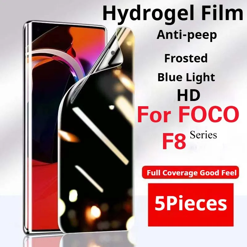 F8Pro Hydrogel-Folie für POCO F8Ultra Sichtschutzfolie für POCO X8Pro Max Weiche Anti-Spionage-Folie F5 Pro HD Blau Matt Frosted