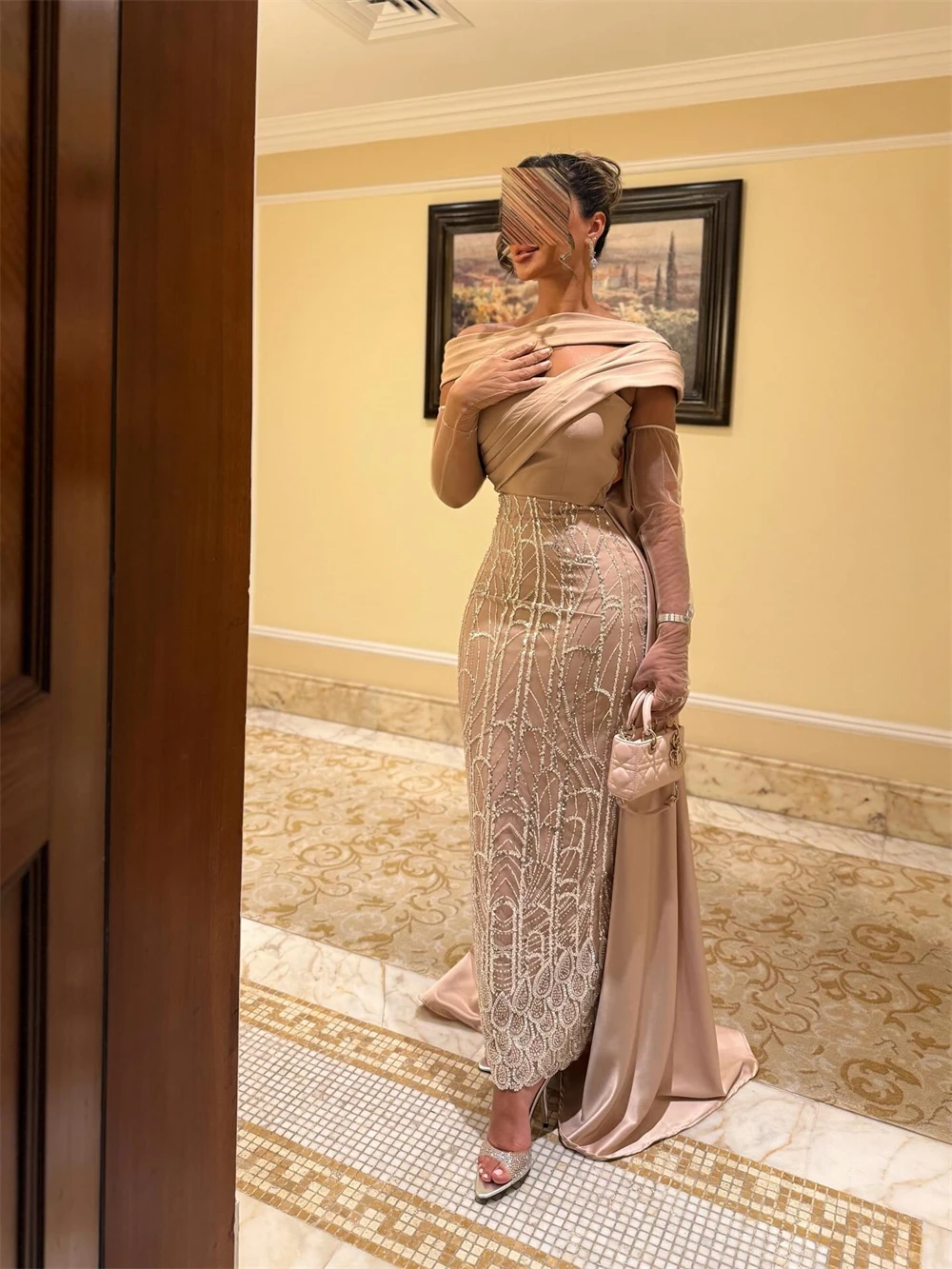 

Классическое вечернее платье из органзы цвета шампанского по индивидуальному заказу, сексуальное вечернее платье без бретелек без рукавов, мягкие коктейльные платья с кристаллами русалки