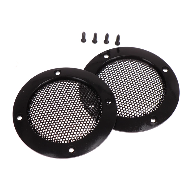 2 Pcs Round Audio Speakers Protective Cover 2 Inch Protective Mesh Net Grilles Speaker Circle Speaker Accessories