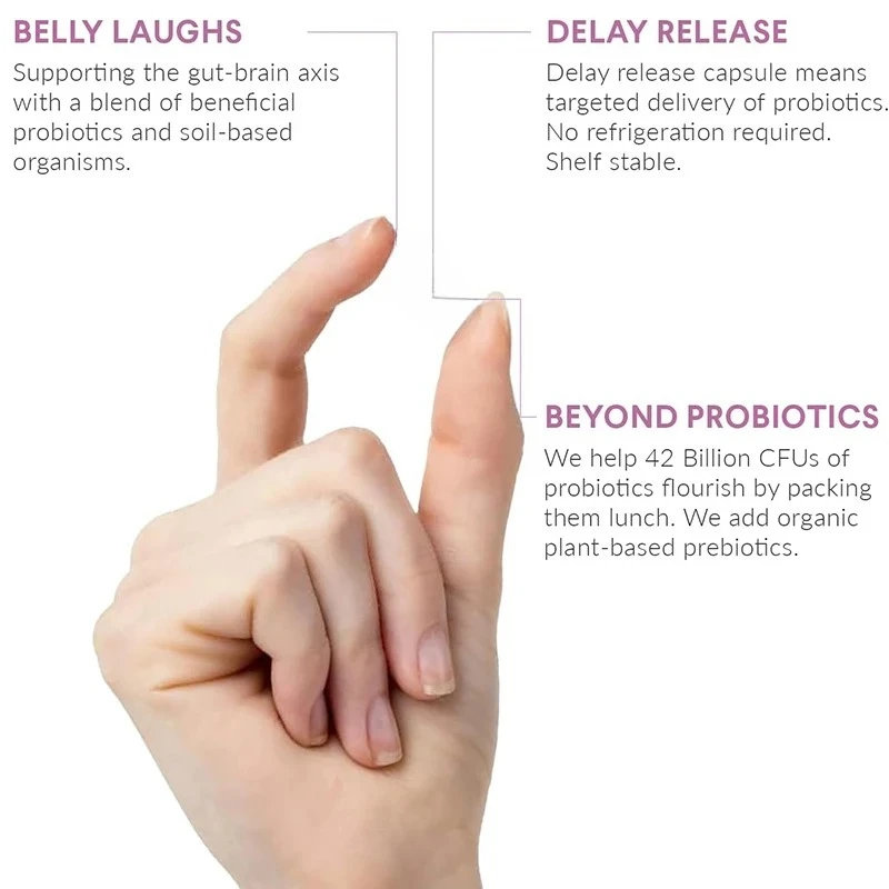 Soil Organisms, Probiotics, Prebiotics - Digestive Enzymes - Delayed Release - Dietary Supplements -60 Capsules