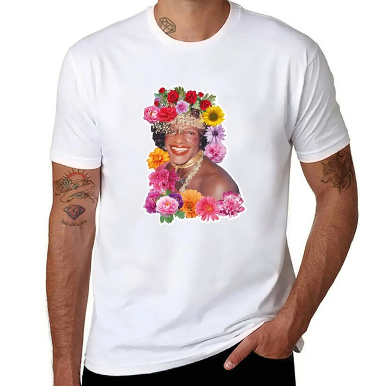 

Flowerful Marsha P. Johnson T-Shirt man t shirt designer man graphic t shirt T-Shirt