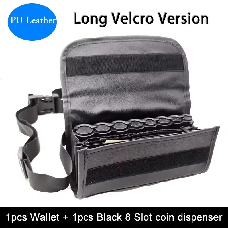 2026 جديد بو متعدد جيوب فاني محفظة جلدية الخصر المحفظة مع 8 فتحات اليورو عملة للسائق النادل موزع المموه جامع #1