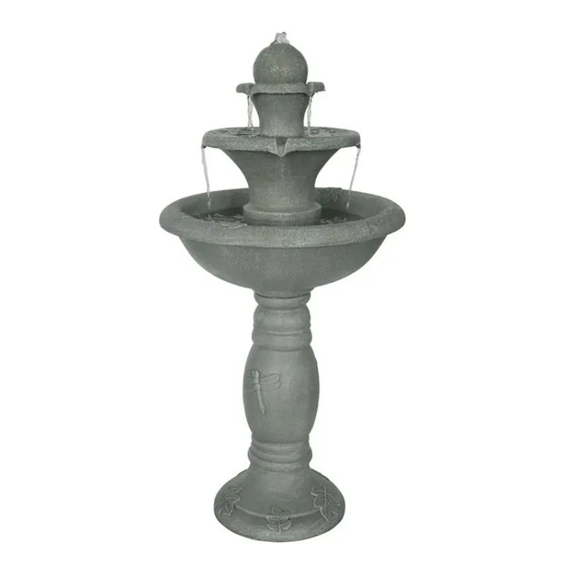 

【From China】Large Outdoor Garden Water Fountain Chinese Natural Marble Style Resin Stone Material Elegant Waterfall Design