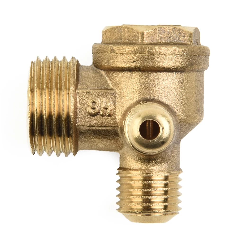 Tool Accessories Check Valve Connector Tool 3 Port Brass Durability High Strength For Air Compressor Prevent Easy To Install