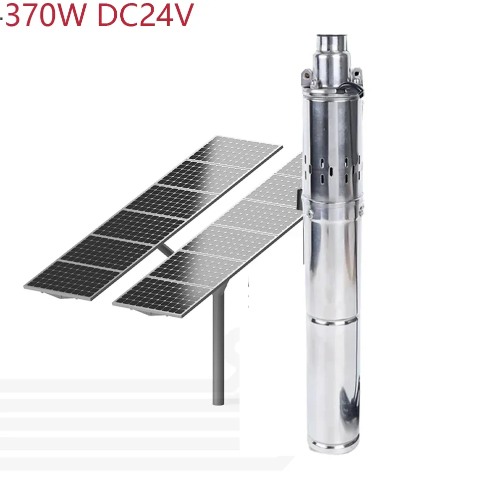 

750Watt 350W Deep Well Pump With Built-In Controller Solar Stainless Steel Submersible Pump Flow 2T/H PV Agriculture Water Pump