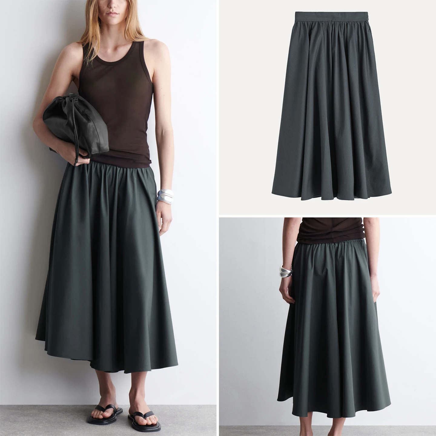 

Юбка-трапеция миди-трапеция, женская плиссированная юбка с низкой талией, повседневная одежда из полиэфирного волокна, бренд Z, новинка лета 2023 г.