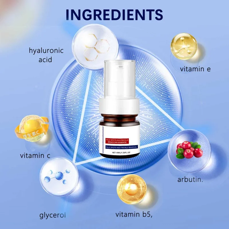 40 مللي مصل الوجه المزيل للبقع الداكنة يبهت العلامات يقلل من تصبغ إصلاح البشرة الباهتة ينظف يضيء حتى لون البشرة