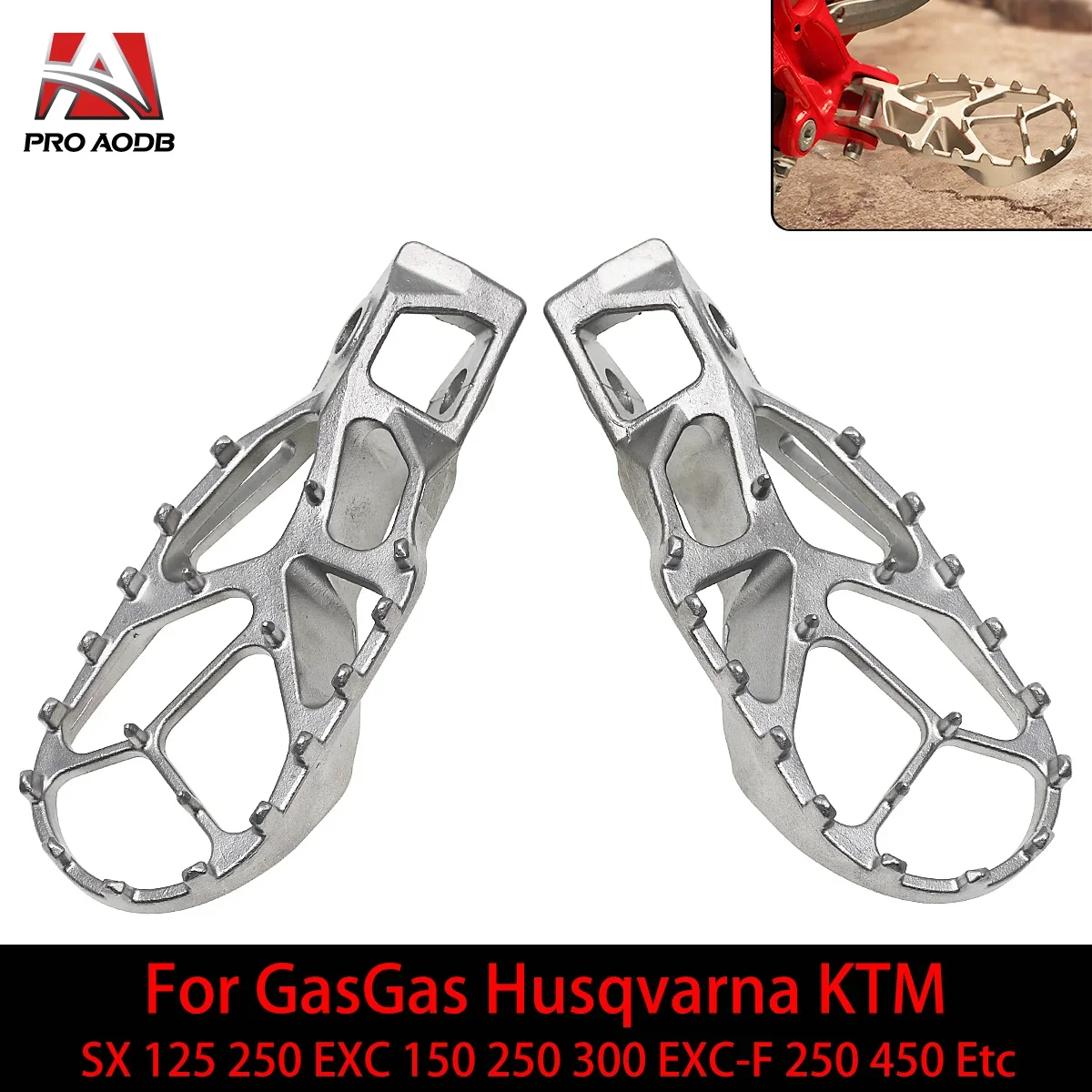 2023 2024 Motorcycle Foot Pegs FootRest Pedals For Husqvarna KTM SX 125 250 EXC 150 250 300  EXC-F 250 450 500 XC-F 450 SIXDAYS