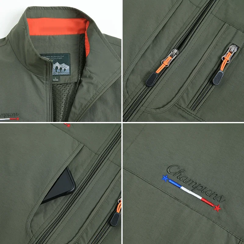 Chaleco impermeable de ocio al aire libre para hombre, chaleco multibolsillo, transpirable, deportes, Camping, Safari, senderismo, pesca, alta calidad