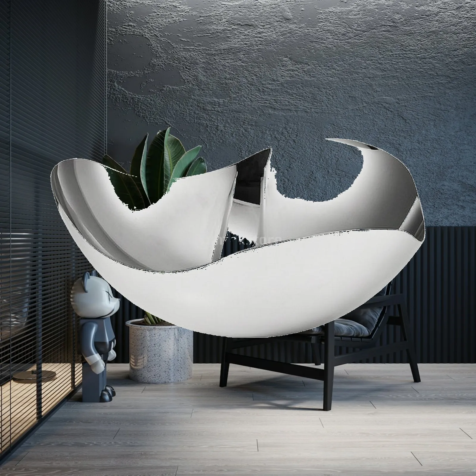 durable-304-steel-industrial-tray-fruit-bowl-curved-edge-design-polished-serving-dish-for-snacks-and-modern-table-display