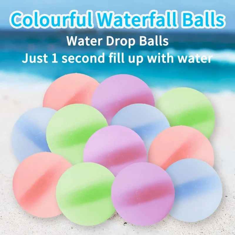 5pcs Reusable Water Balloons Toys Water Balls Quick-Fill Water Balls Summer Outdoor Pool Beach Party Fun Game Water Toy