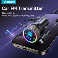 JOYROOM Bluetooth 5.4 FM Transmitter Dual Mics HiFi Deep Sound USB C Car Charging Adapter 60W PD QC3.0 Super Fast Car Charger