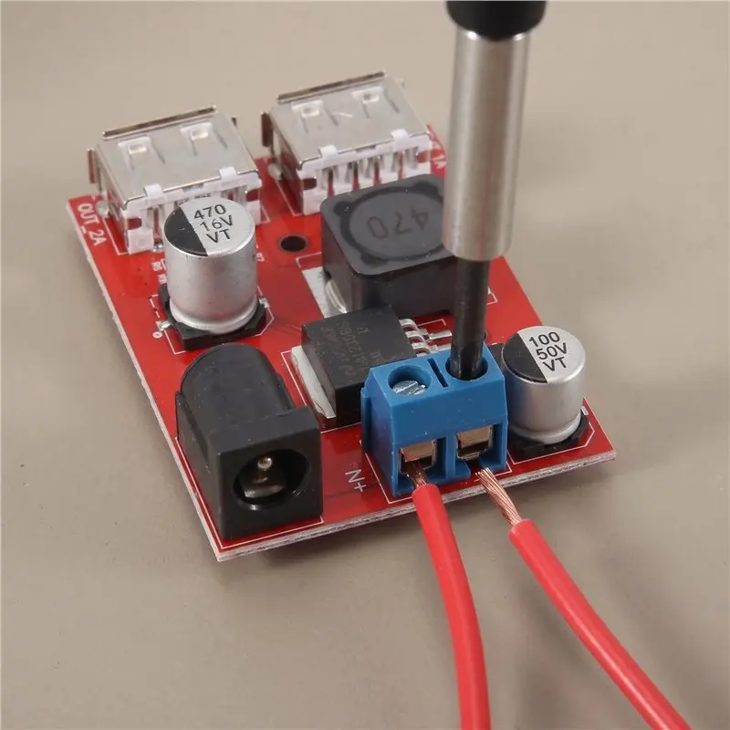 ABJI-LM2596 LM2596S Dual USB DC-DC 9V 12V 24V 36V To 5V 3A Step Down Buck Converter Board Car Solar Power Supply Module