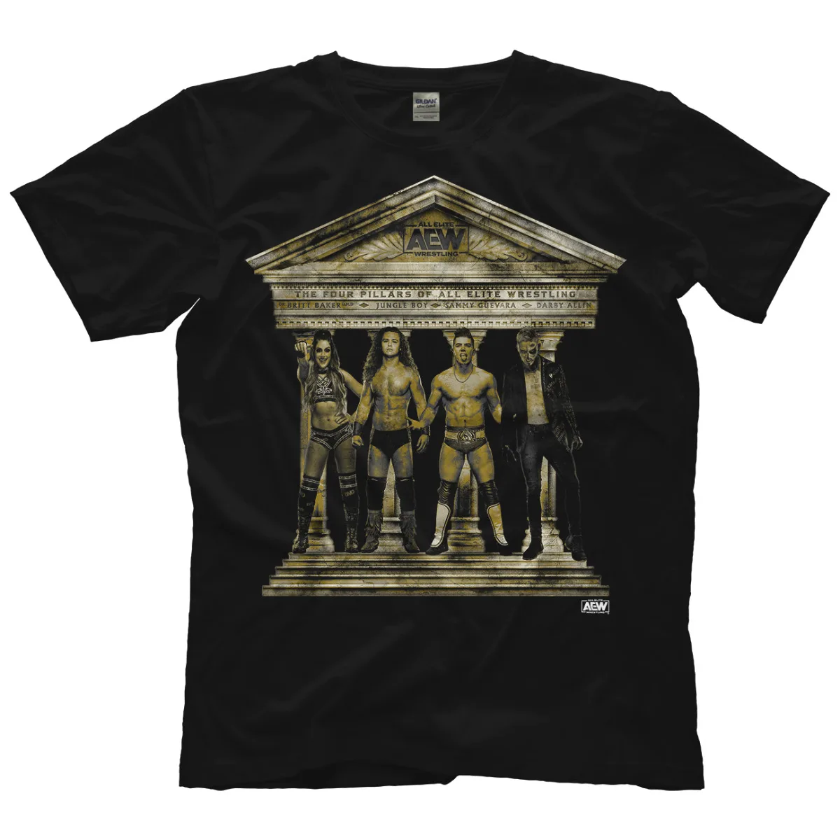 AEW - The Real 4 Pillars of AEW Official T-Shirt