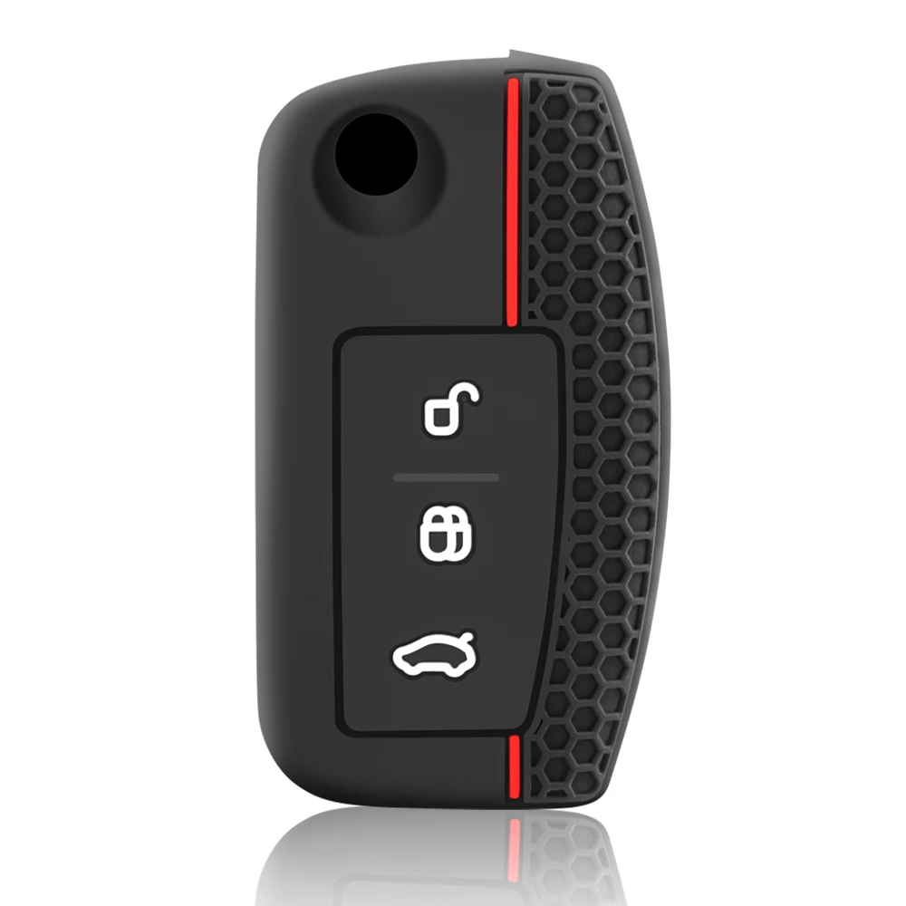 Silicone Car Flip Folding Key Case For Ford Focus 2 3 Ecosport C-Max S-Max Ka Mondeo Kuga Galaxy Fiesta Keychain Accessories