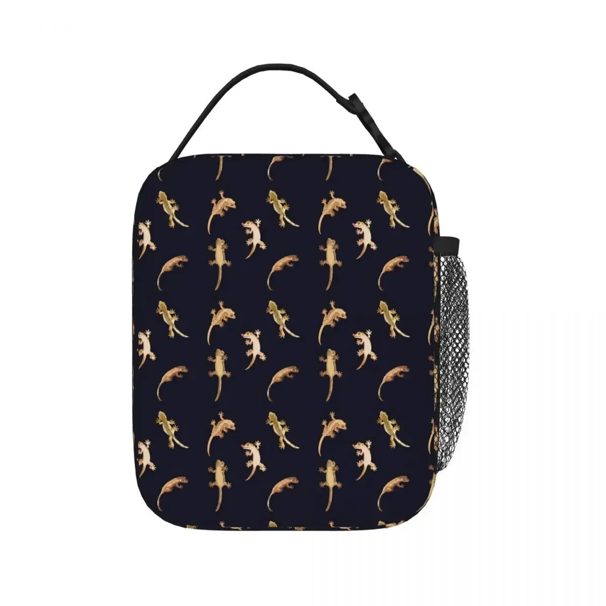 

Cute Little Crested Geckos Insulated Lunch Bags Leakproof Picnic Bags Thermal Lunch Box Lunch Tote for Woman Work Kids School