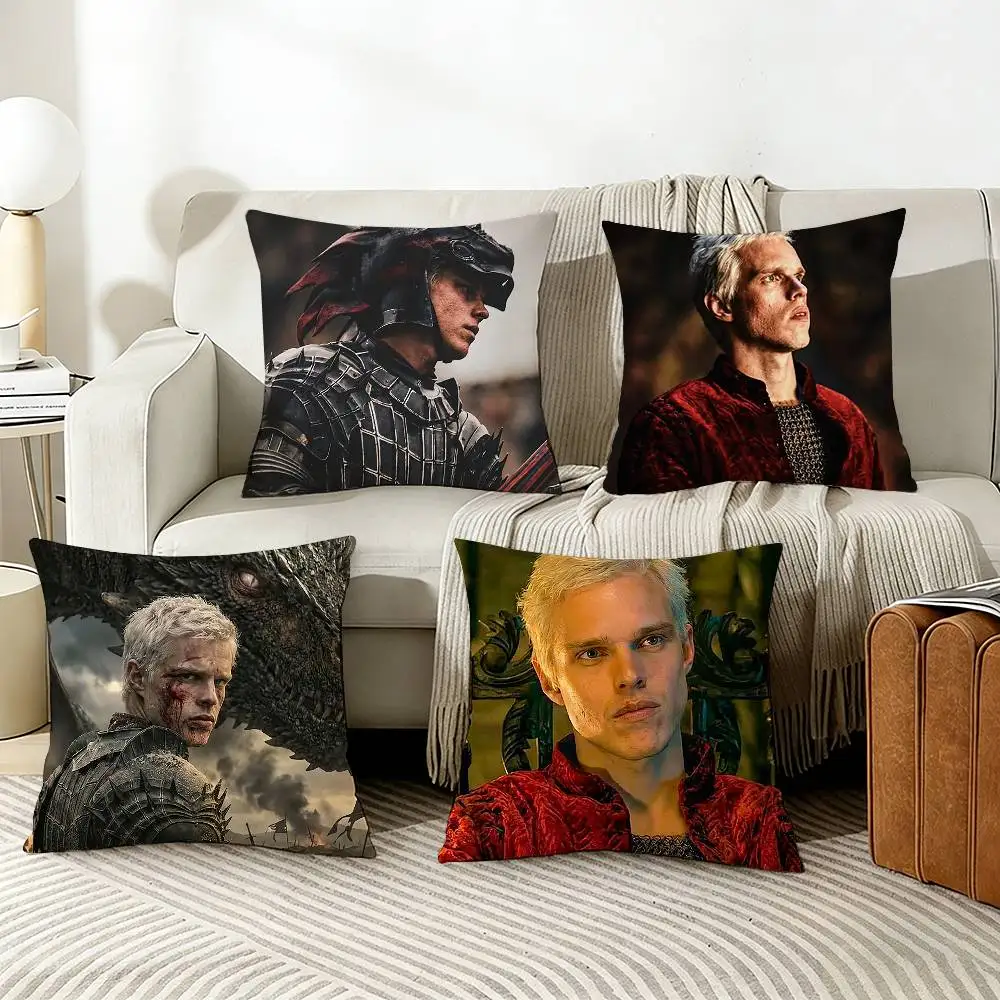 

A-Aerion T-Targaryen B-Brightflame Pillow Case Living Room Sofa Cushion Cover Suitable For Home Bedroom Room Decoration