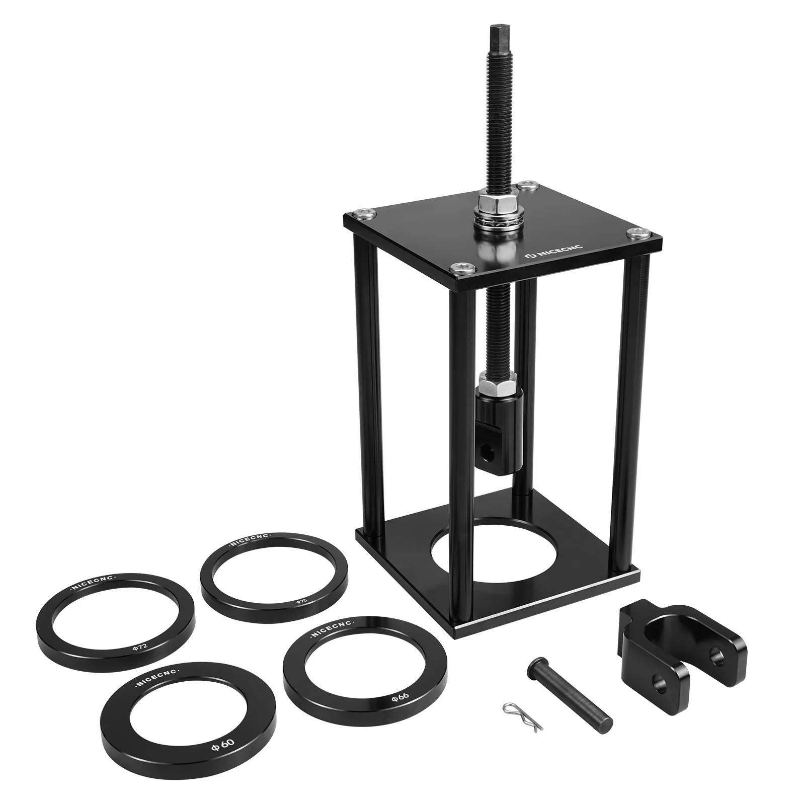 Suspension Shock ฤดูใบไม้ผลิคอมเพรสเซอร์เครื่องมือ 60 มม.66 มม.72 มม.75 มม.อะแดปเตอร์สําหรับ KTM Yamaha Honda BMW Suzuki KAWASAKI Ducati Husqvarna