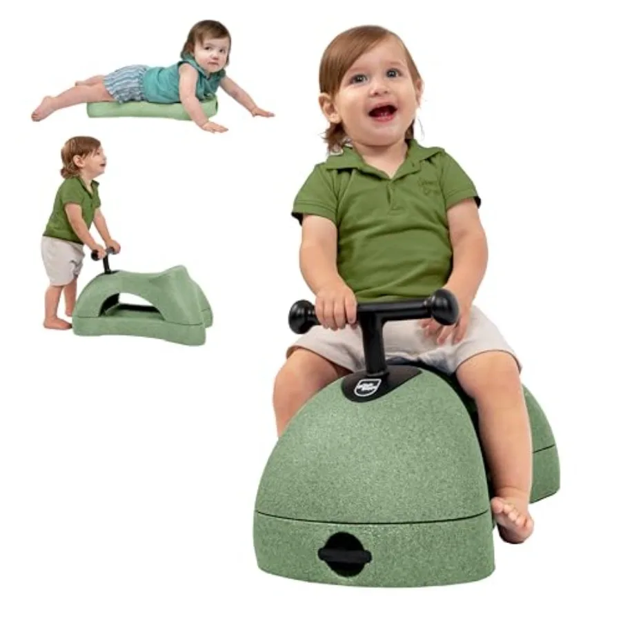 

' 3-in-1 walker scooter caster board for indoor/outdoor use green PP plastic lightweight and stable ages 12+ months