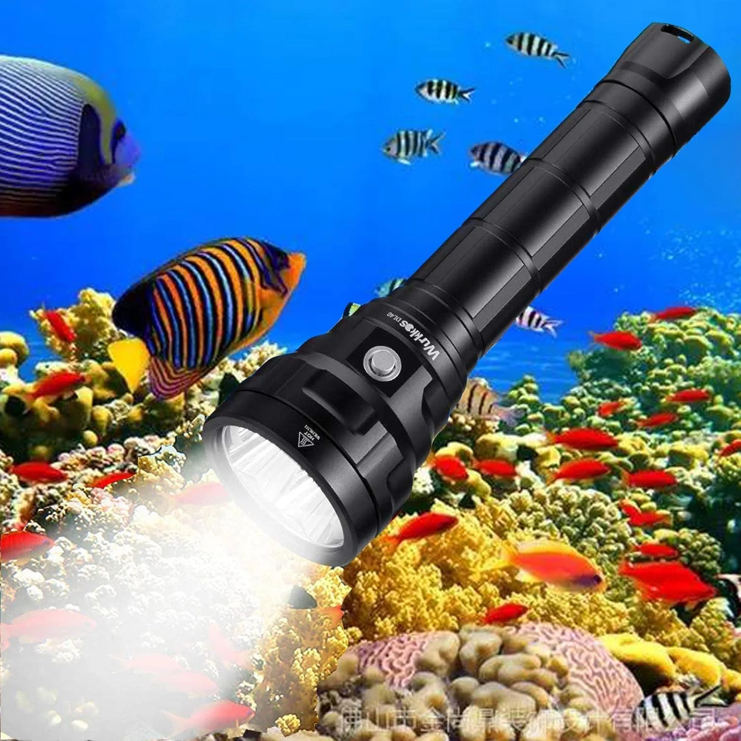 

Wurkkos DL40 5000LM Ultra-bright Diving Flashlight IPX8 Waterproof Torch 90CRI LH351D LED*4 for Diving Exploration Cave Lighting