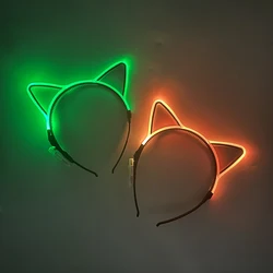 Halloween Christmas Anime Accessory Decorative Headwear Luminous LED Headband Glow Bow Ties Girls Women Cute Gift Headband