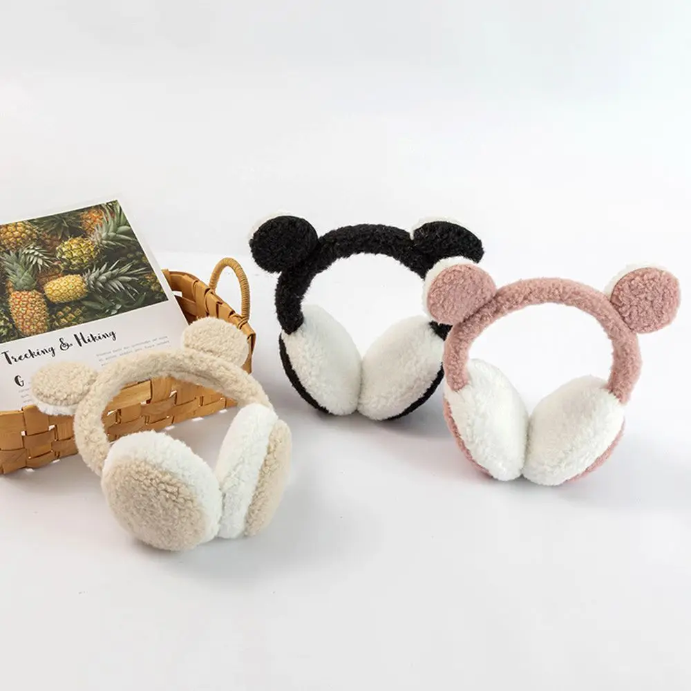 Trendy Simple Cat Ears Bear Ear Wind Proof Children Winter Ear Cover Warmer Headband Korean Plush Earlap Women Earmuffs