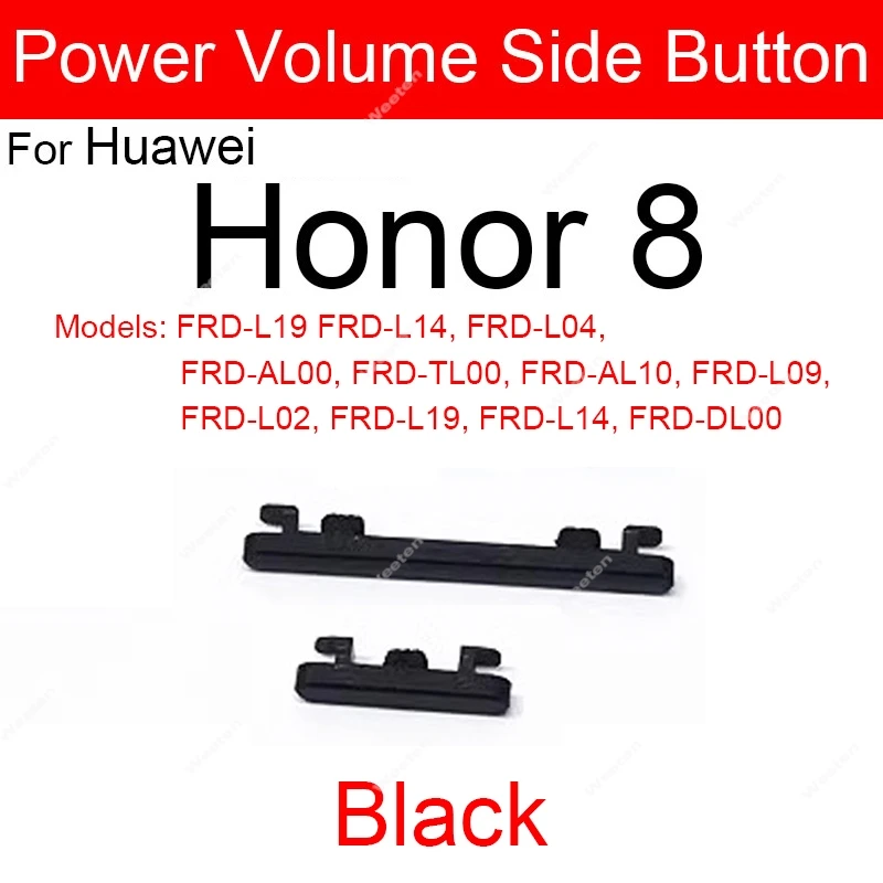 Power Volume Buttons Key For Huawei Honor 8 Pro 8 Lite For Honor 8X Up Down Audio Control Side Button Replacement Repair Parts