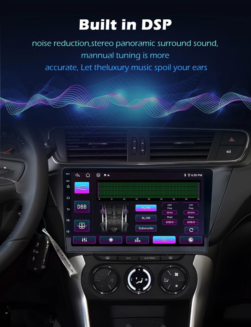 6,86'' Für Ford Ka 2008 - 2014 Android 16 Autoradio Multimedia Player Bluetooth Wireless CarPlay GPS Navi WiFi BT DSP Stereo – Detail 6