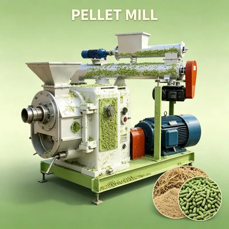 Commercial Ring Die Pellet Machine High Efficiency Biomass Pellet Mill Wood Sawdust Straw Feed Production