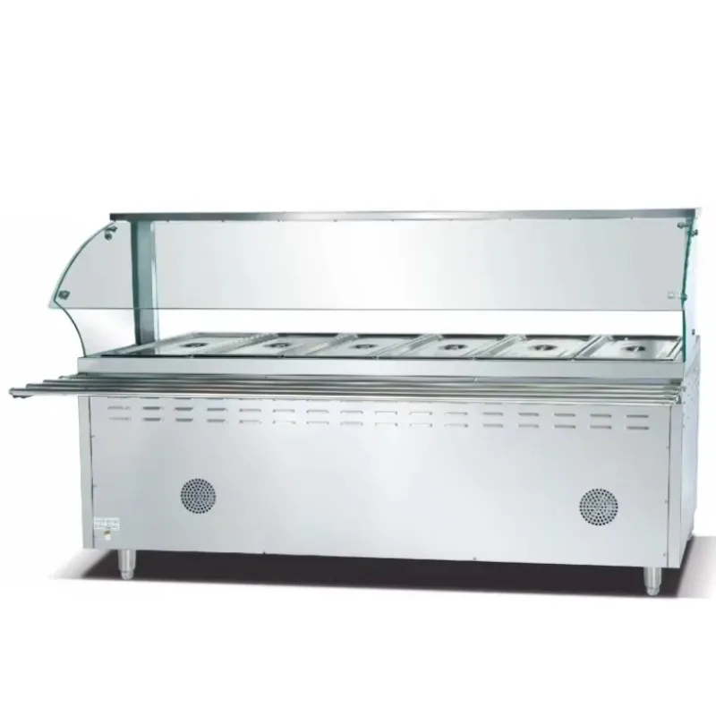 

Фабрика продает электрическую стеклянную витрину для консервирования продуктов, витрину для еды и счетчика консервации для группового обслуживания еды