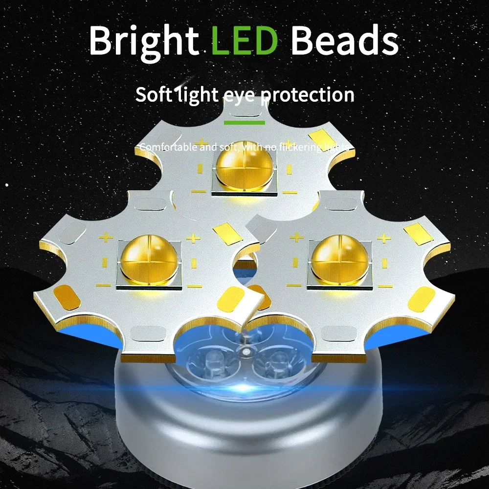 1/2/3pcs 3 LED Touch Control Night Light Round Lamp Under Cabinet Closet Push Stick On Lamp Home Kitchen Bedroom Automobile Use