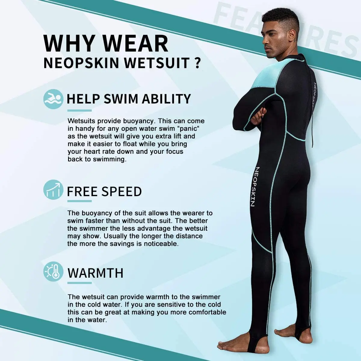 Men\'s 2mm Neoprene Wet Suits Full Body Wetsuit for Diving Snorkeling Surfing Swimming Canoeing in Cold Water Back Lanyard Zipper