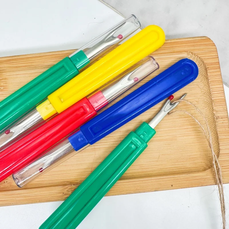 5pcs Thread Cutter Seam Ripper Stitch Unpicker Sewing Tools Plastic Handle Embroidery Thread Scissors Craft Sewing Accessoriess