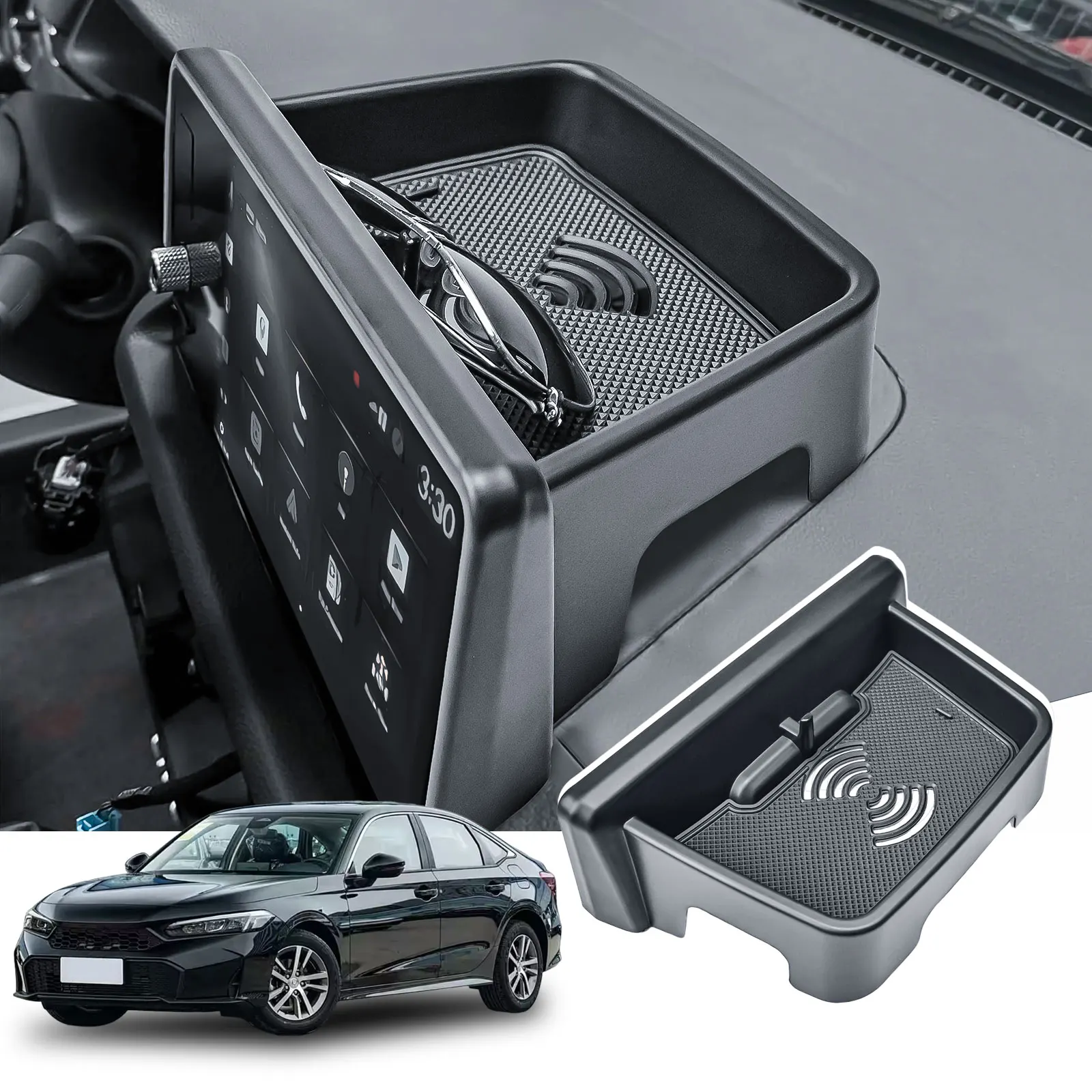 

Dashboard Storage Box For Honda Civic 2022-2025 Center Console Organizer Interior Accessories Dash Mount 7-inch 9-inch Screen