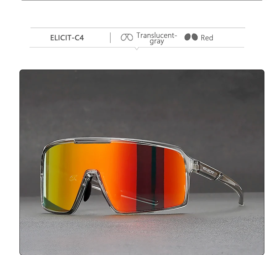 ELICIT Fahrradbrille für Männer und Frauen, Mountainbike-Brille, Outdoor-Sport, Laufen, Wandern, UV400-Schutzbrille, MTB-Fahrbrille – Detail 17
