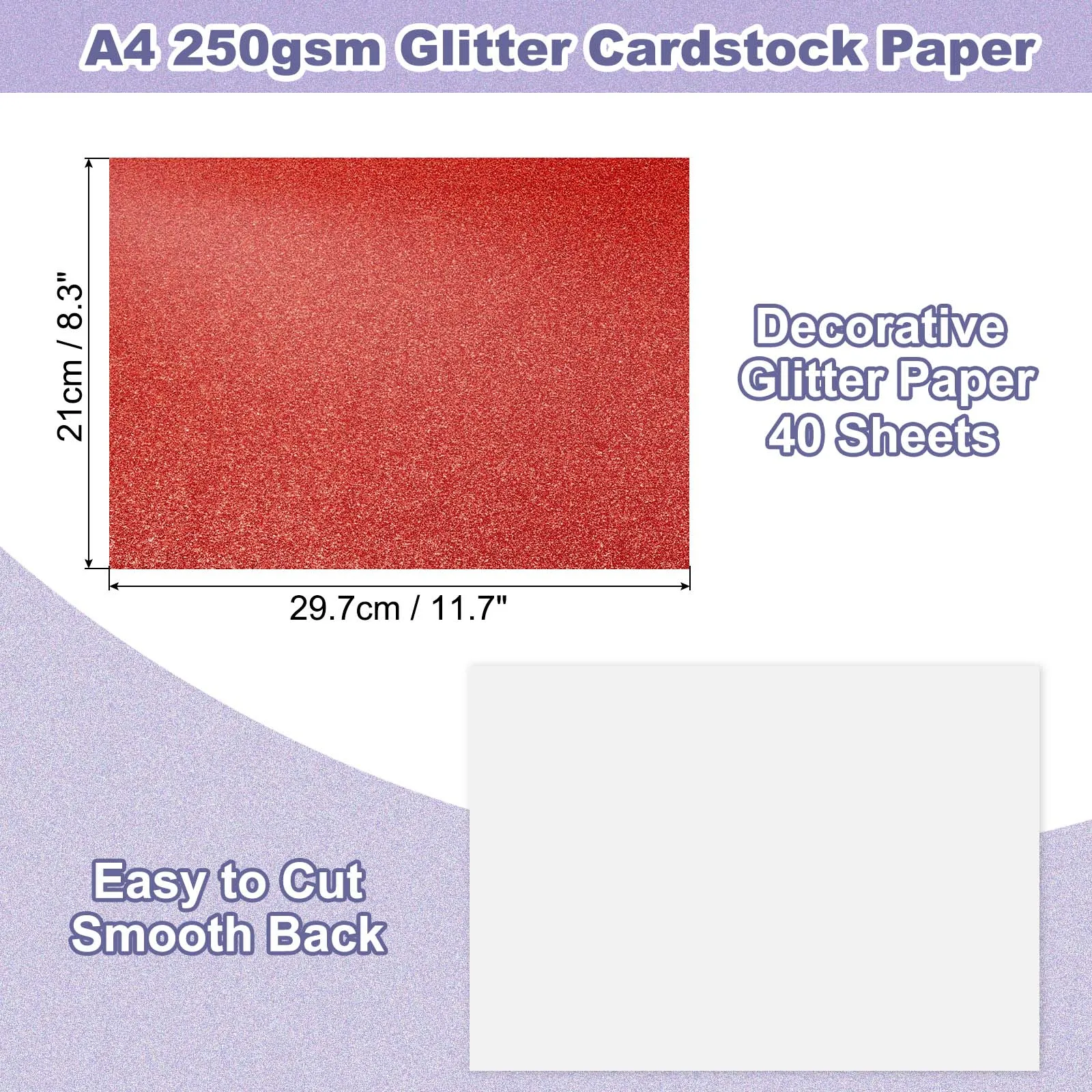 40 ورقة A4 بريق البطاقات بريق ورقة بطاقة الأسهم لامعة سجل القصاصات 250gsm سباركلي ورقة كبيرة لامع لسجل القصاصات لتقوم بها بنفسك الفن