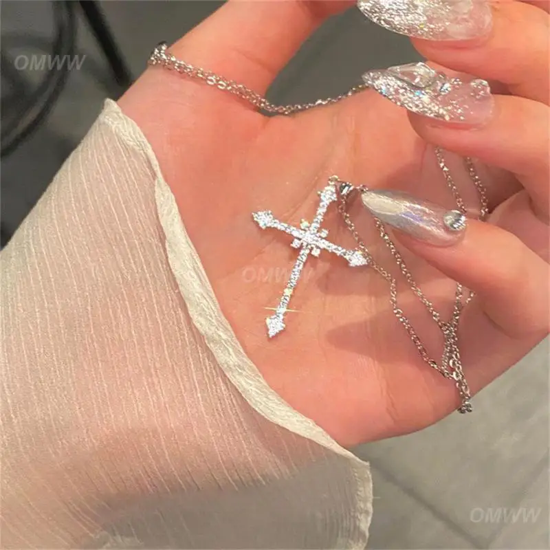 1~10PCS Cool Versatile Chic Unique Cross Necklace Zirconia Pendant 2023 Trend High Demand Cross Necklace Eye-catching