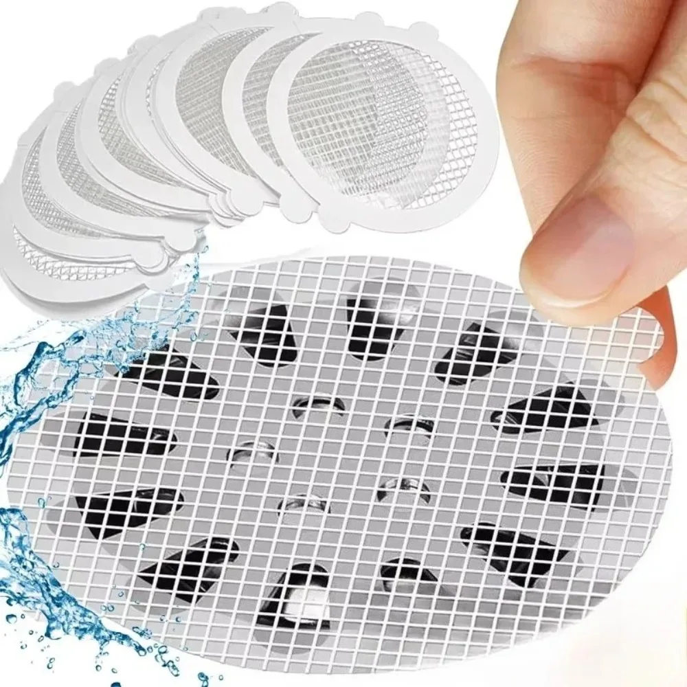 

12PCS disposable drainage stickers, suitable for shower drainage pipes, hair collectors, sink drainage hair filters, bathtub mesh filters, as well as multi-purpose disposable drainage covers for kitchens and bathrooms, to prevent hair blockage