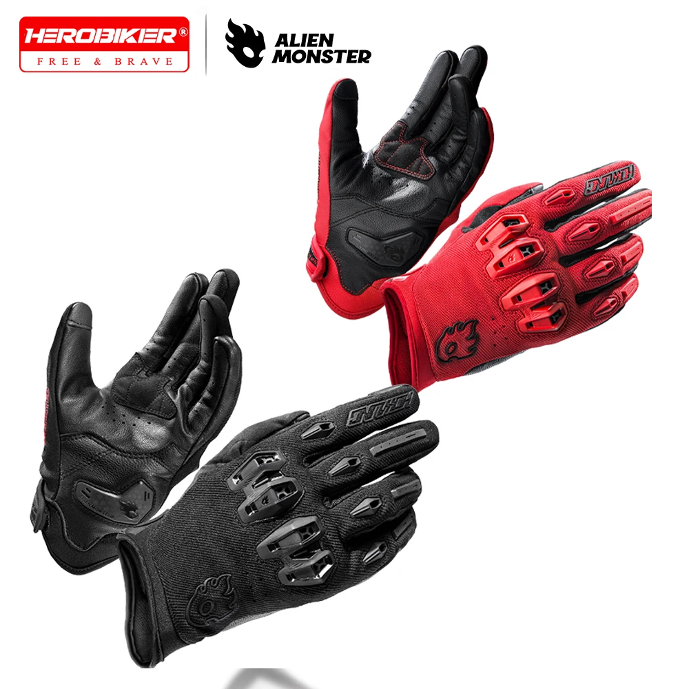 

Мотоциклетные перчатки, сертифицированные CE, сетчатые текстильные вентилируемые мотоциклетные перчатки для приключений и туризма, красные перчатки для мотокросса DH MX MTB Enduro