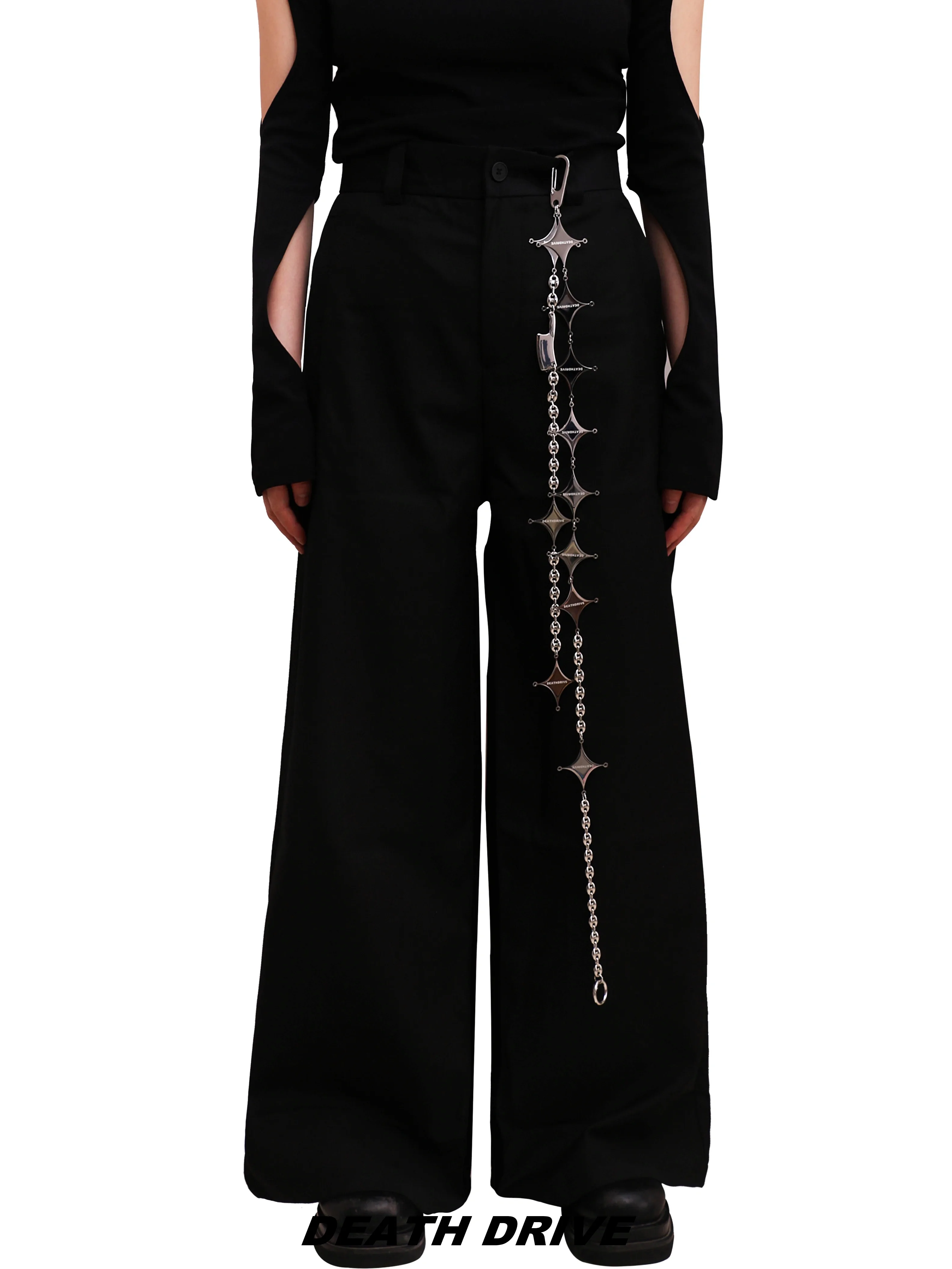 Retro Style Starlight Mens Pants Chain Multi-function Silvery Metal One\'s Waist luxurious y2k Key Chain Hip Hop Punk Accessories