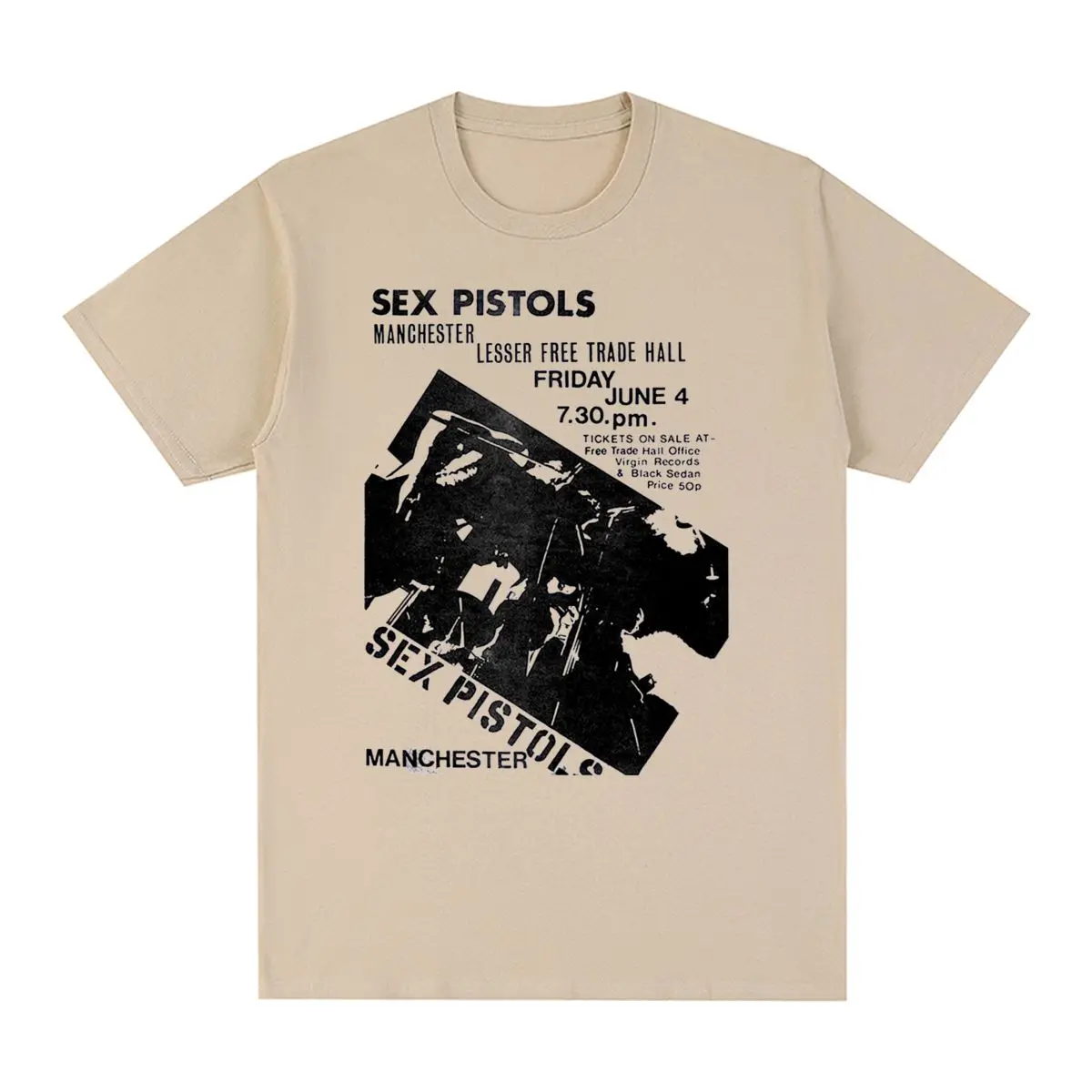 Sex Pistols Vintage T-shirt Punk Rock New Summer Fashion Streetwear  Cotton Men T shirt New Tee Tshirt Womens Tops