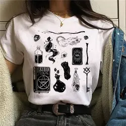 Salem Print Aesthetic Crew Neck T-Shirt Casual Short Sleeve T-Shirt Spring & Summer Women's Clothing Fashion Simple Short Sleeve