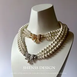High Quality 6mm Imitation Pearl Necklace With Copper Clasp for Women Wedding