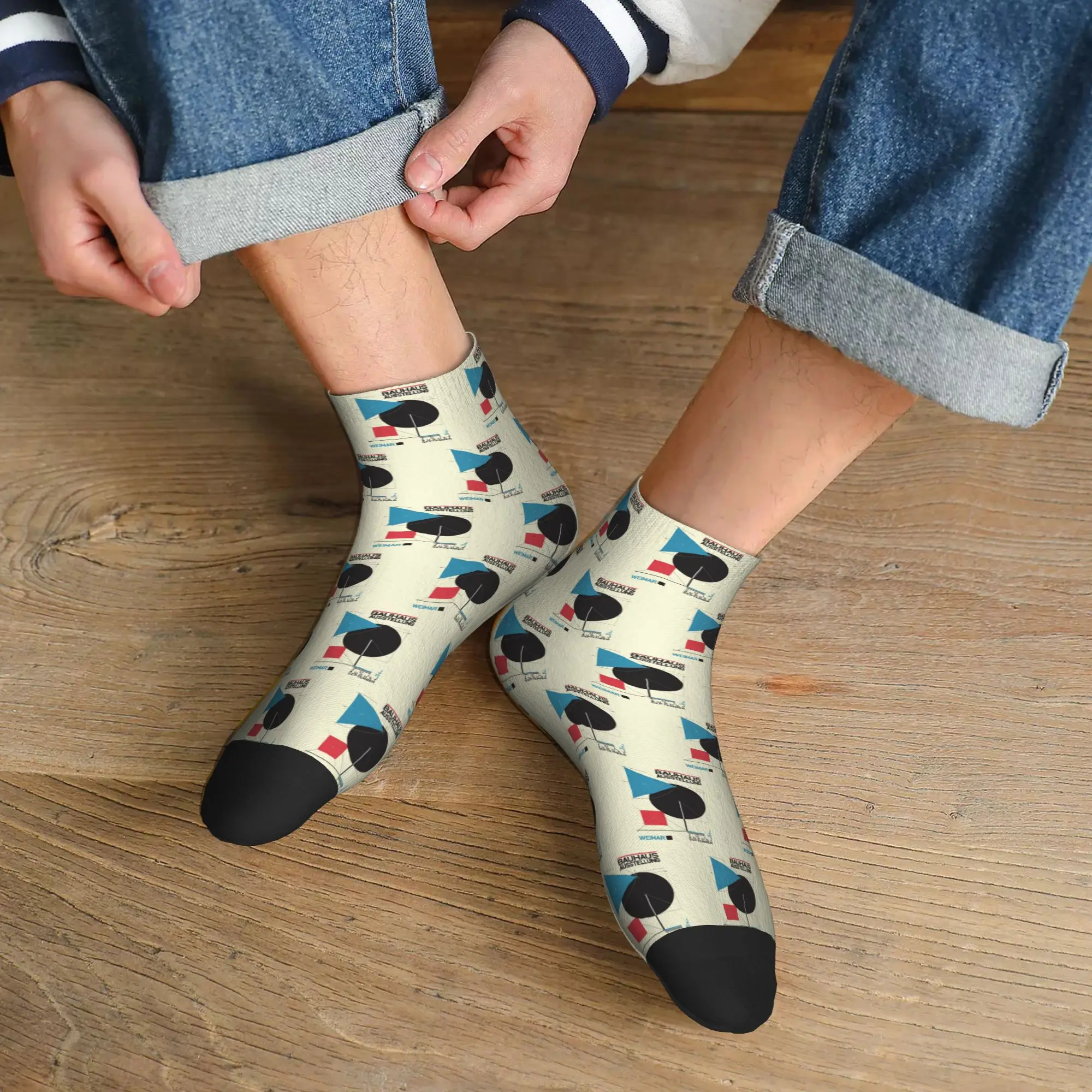 

All Seasons Bauhaus Socks Harajuku Super Soft Sport Middle Tube Socks Soft Funny Stockings for Men Women Christmas Gifts