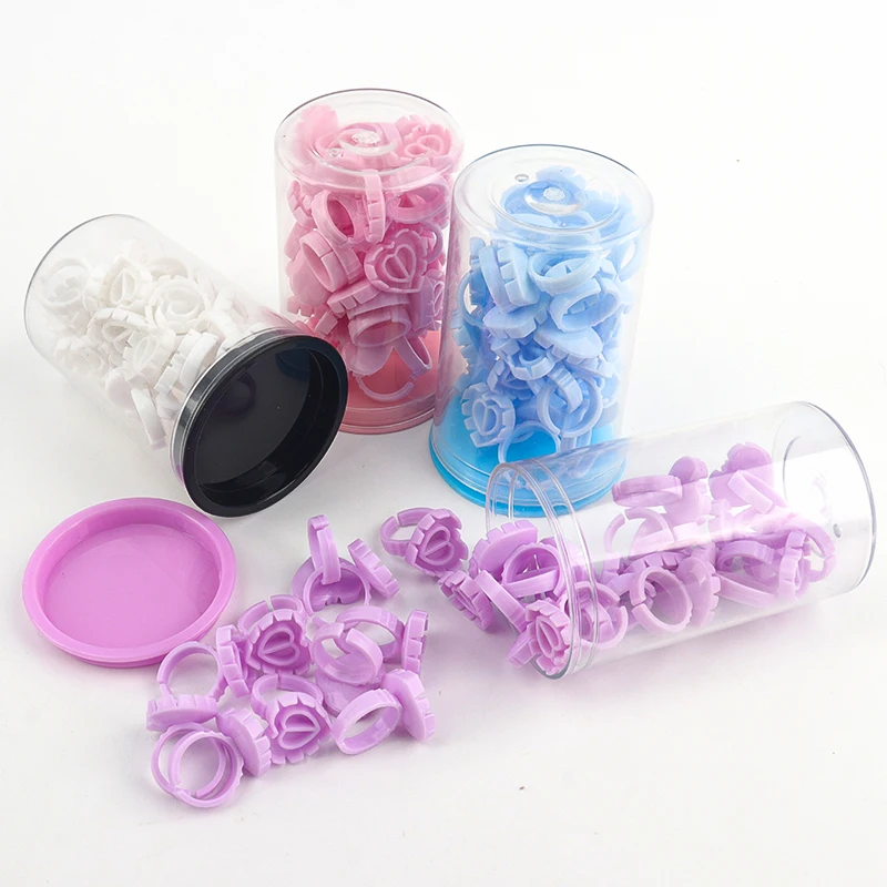 30 pz Estensione Delle Ciglia Colla Titolare Anello Tazze Estensione Delle Ciglia Adesivo Colla Supporto Tavolozza Contenitore Pigmento Del Tatuaggio Titolare Pallet