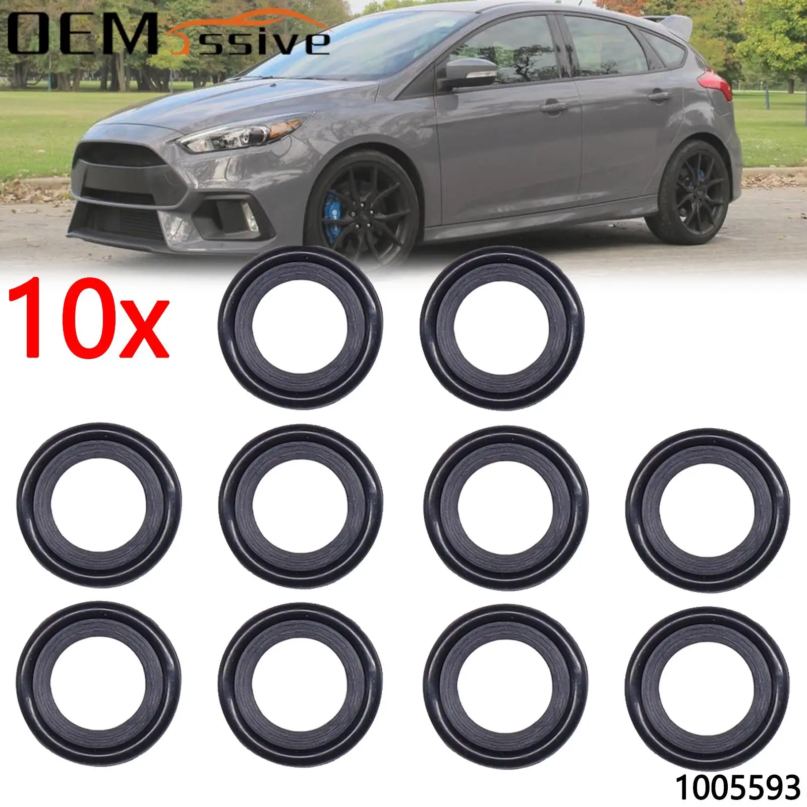 

10x Oil Drain Plug Gaskets For Ford Fiesta Mondeo Transit Focus C-Max Mazda Volvo 1005593 13X22X3mm Oil Pan Screw Washers Gasket