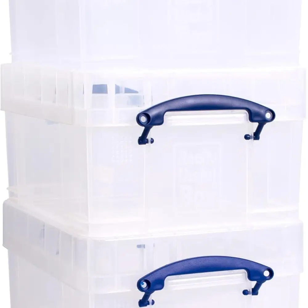 

Extra Large Clear Plastic Storage Boxes, 21 Liter, Set of 3