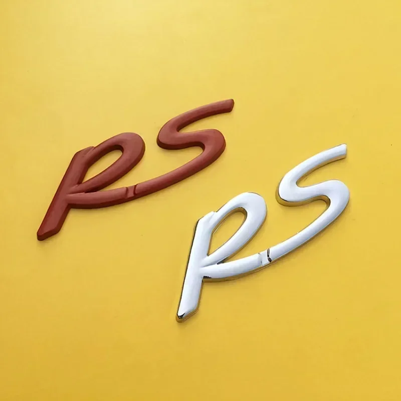 

3D Metal RS Logo Car Body Trunk Sticker Badge Decal for Lexus Jeep Honda Tesla Jaguar Toyota Hyundai Ford Haval Audi Land Rover