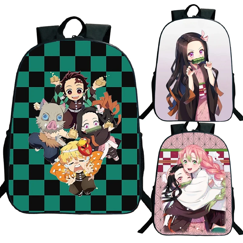 

Demon Slayer Kimetsu No Yaiba Backpack for Girls Boys Kamado Nezuko Travel Rucksack Anime Teens School Knapsack